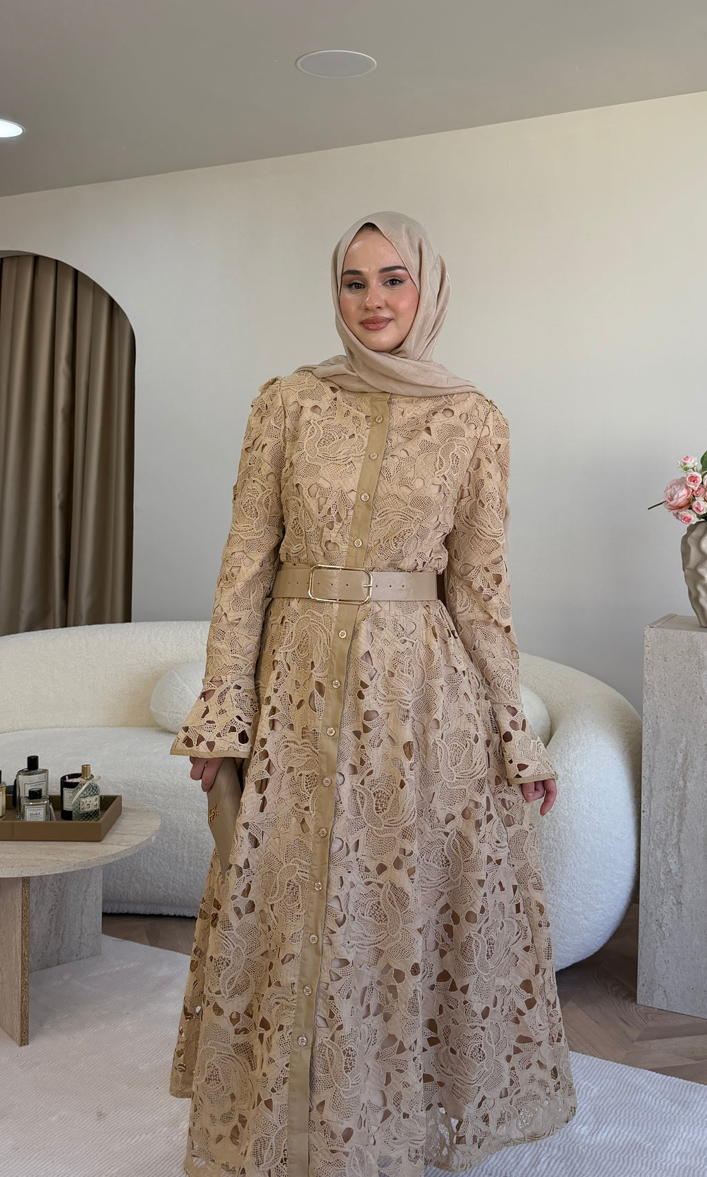 Dahla Elbise Krem