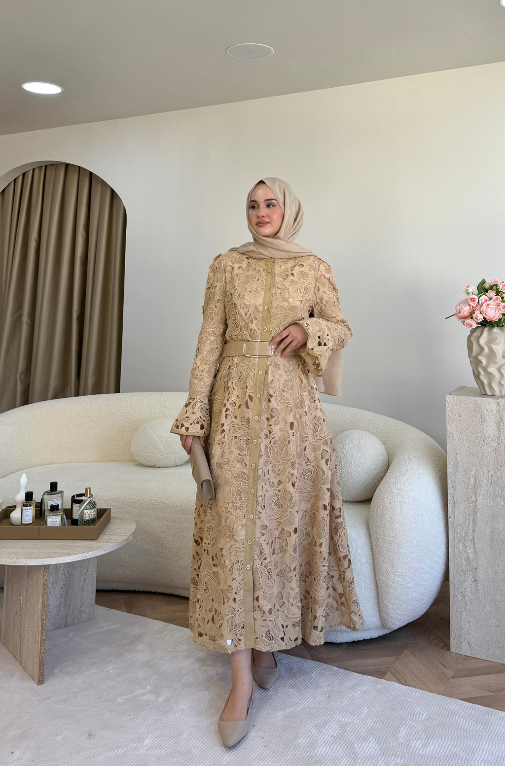 Dahla Elbise Krem