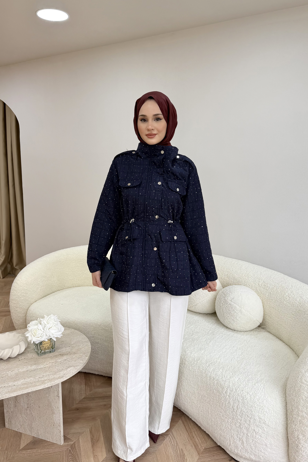 Taşlı Ceket Lacivert