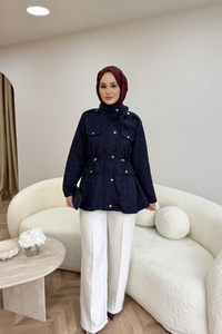 Taşlı Ceket Lacivert