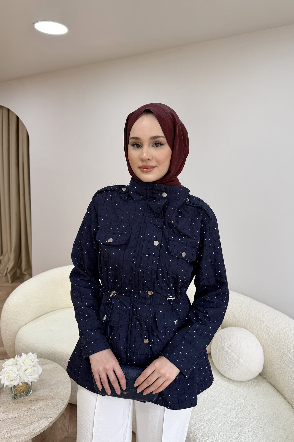 Taşlı Ceket Lacivert