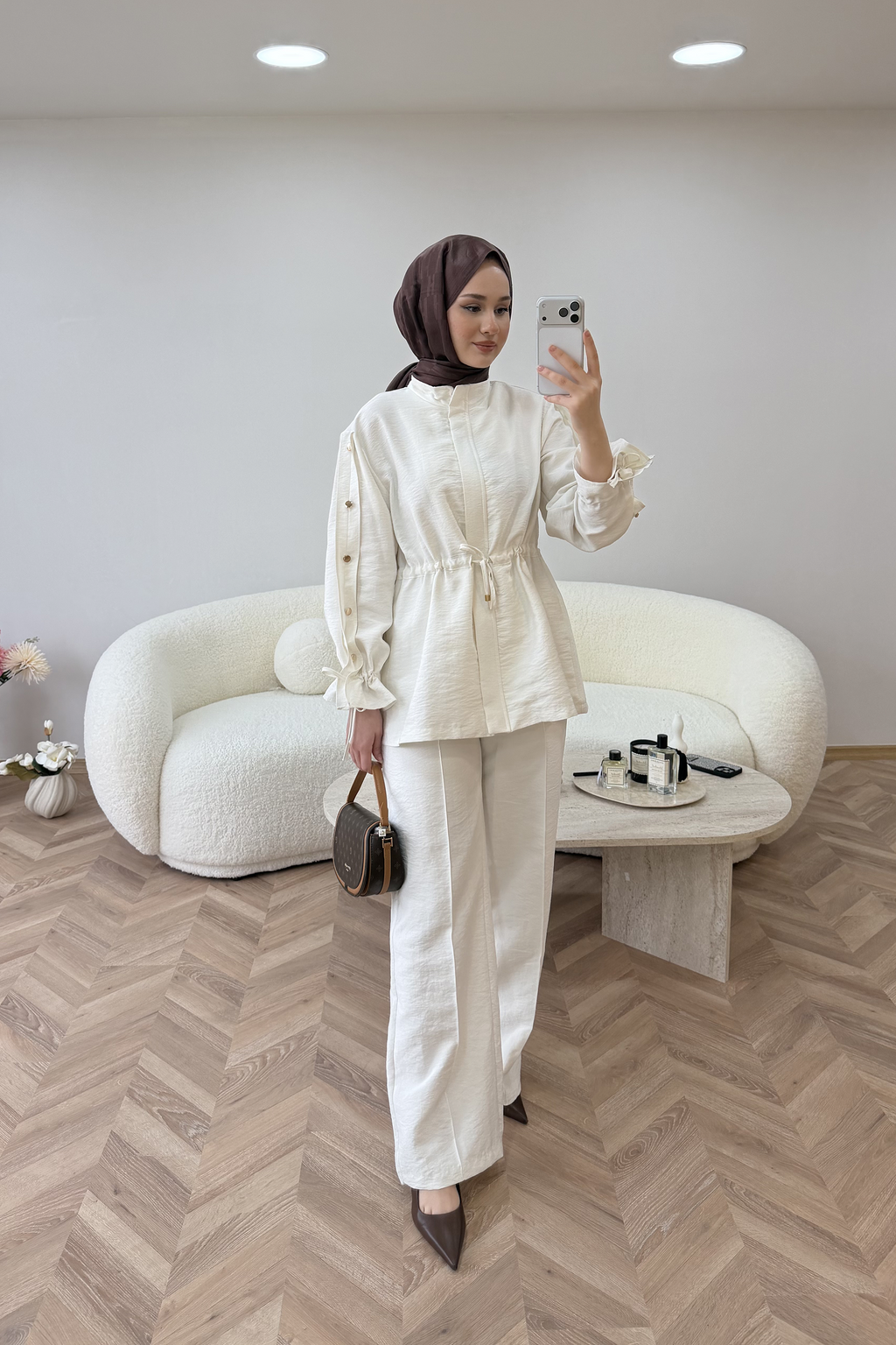 Büzgü Tensel Takım Ekru