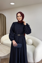 Aller Kemerli Elbise Lacivert