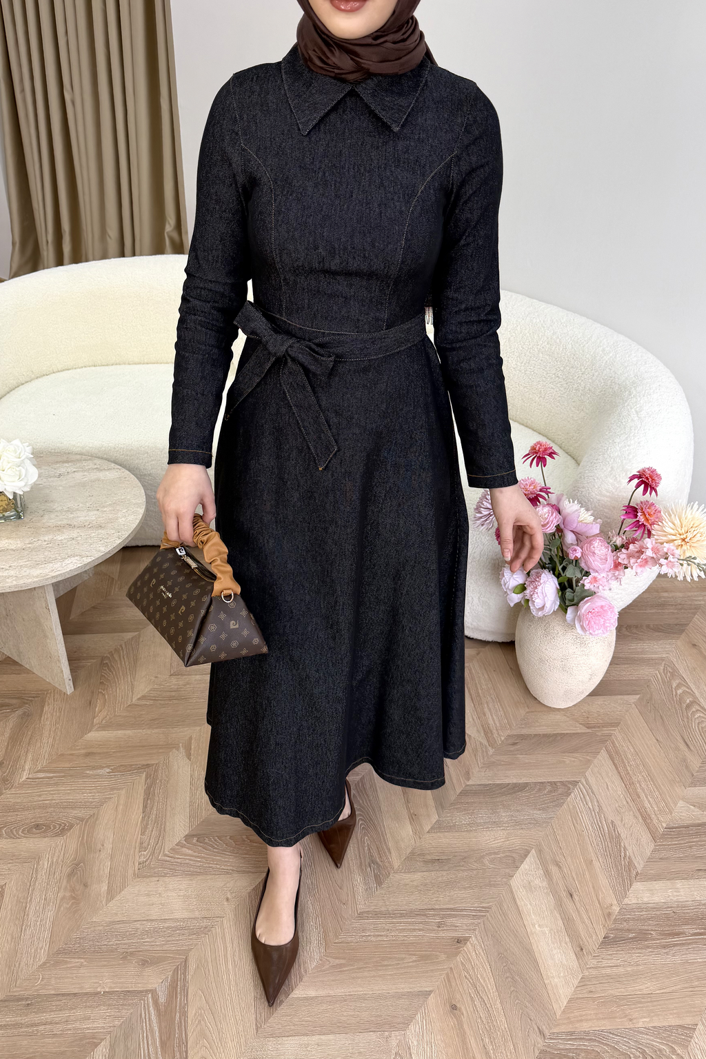 Alba Kot Elbise Siyah