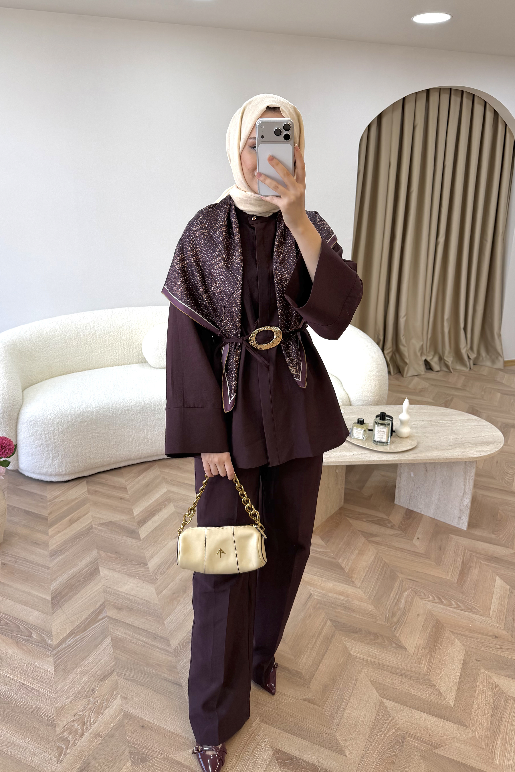 Dora Pantalonlu Takım Bordo