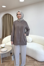 P. Taşlı Cep Kap Sütlü Kahve