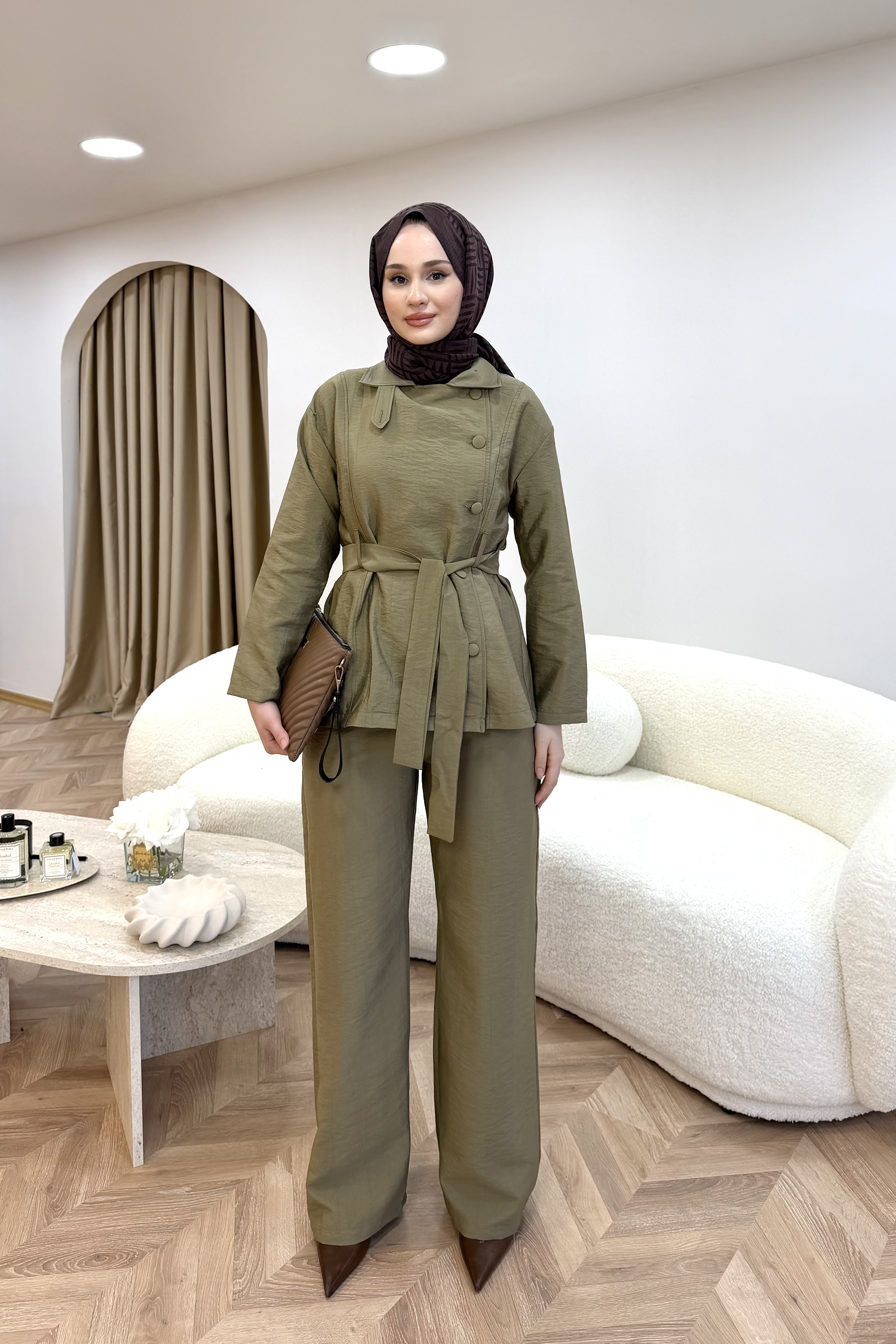 Nada İkili Takım Haki Yeşil