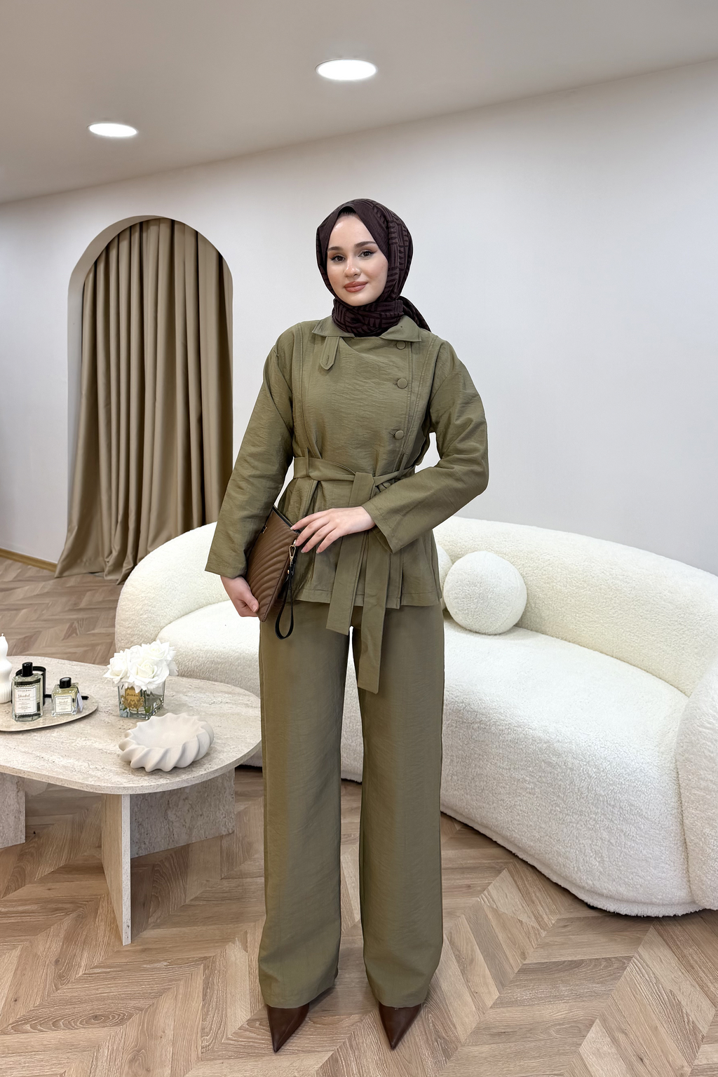 Nada İkili Takım Haki Yeşil