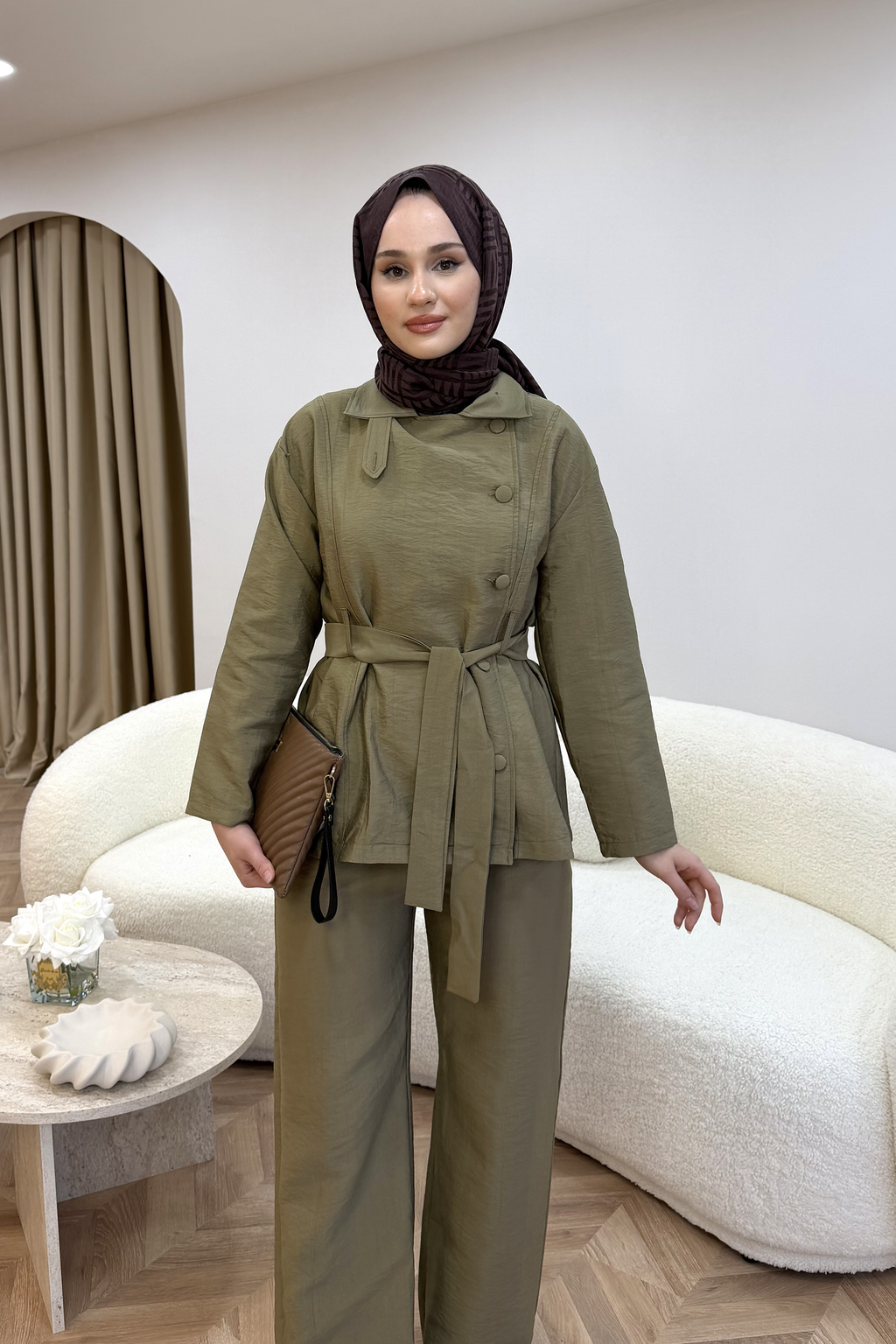 Nada İkili Takım Haki Yeşil