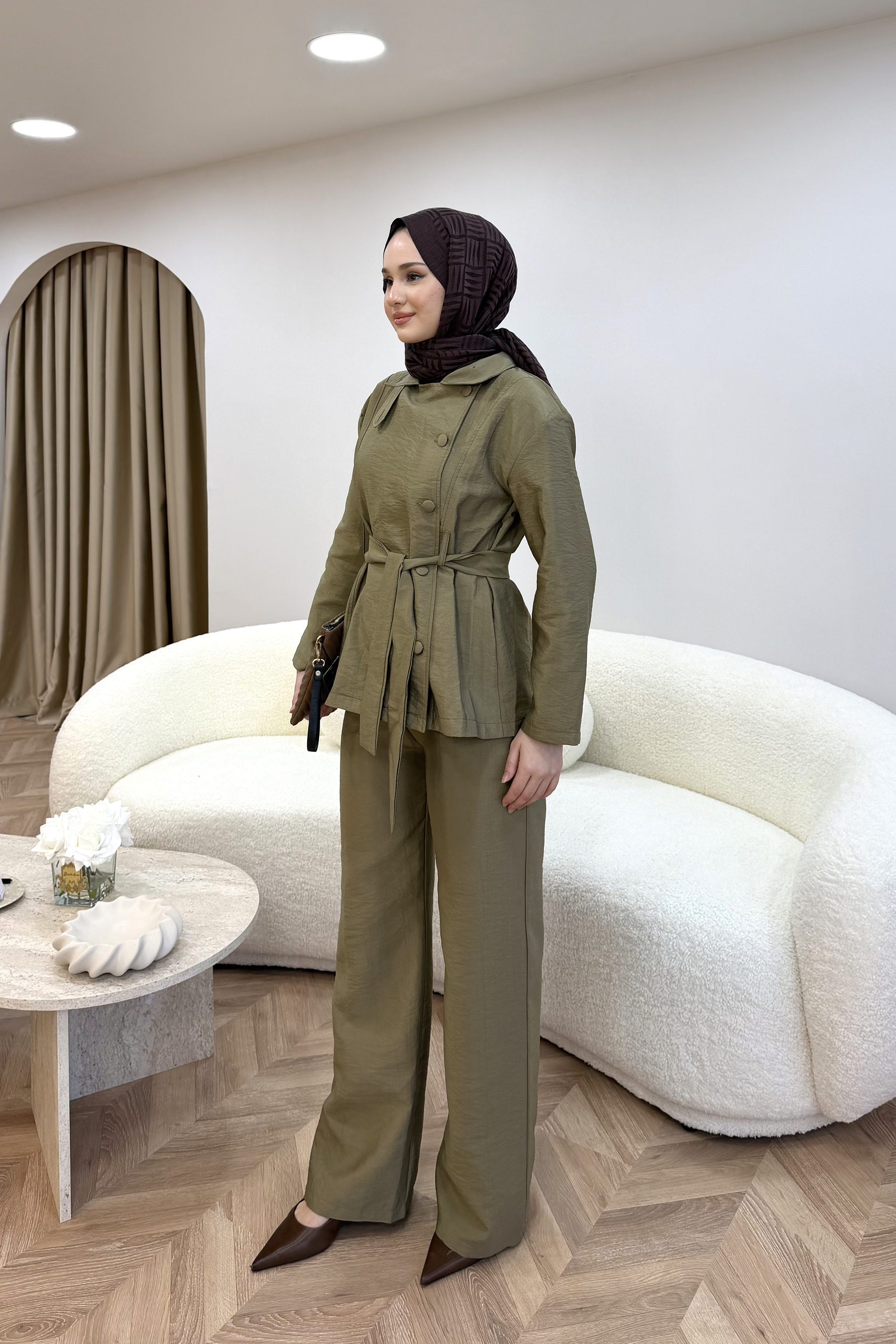 Nada İkili Takım Haki Yeşil