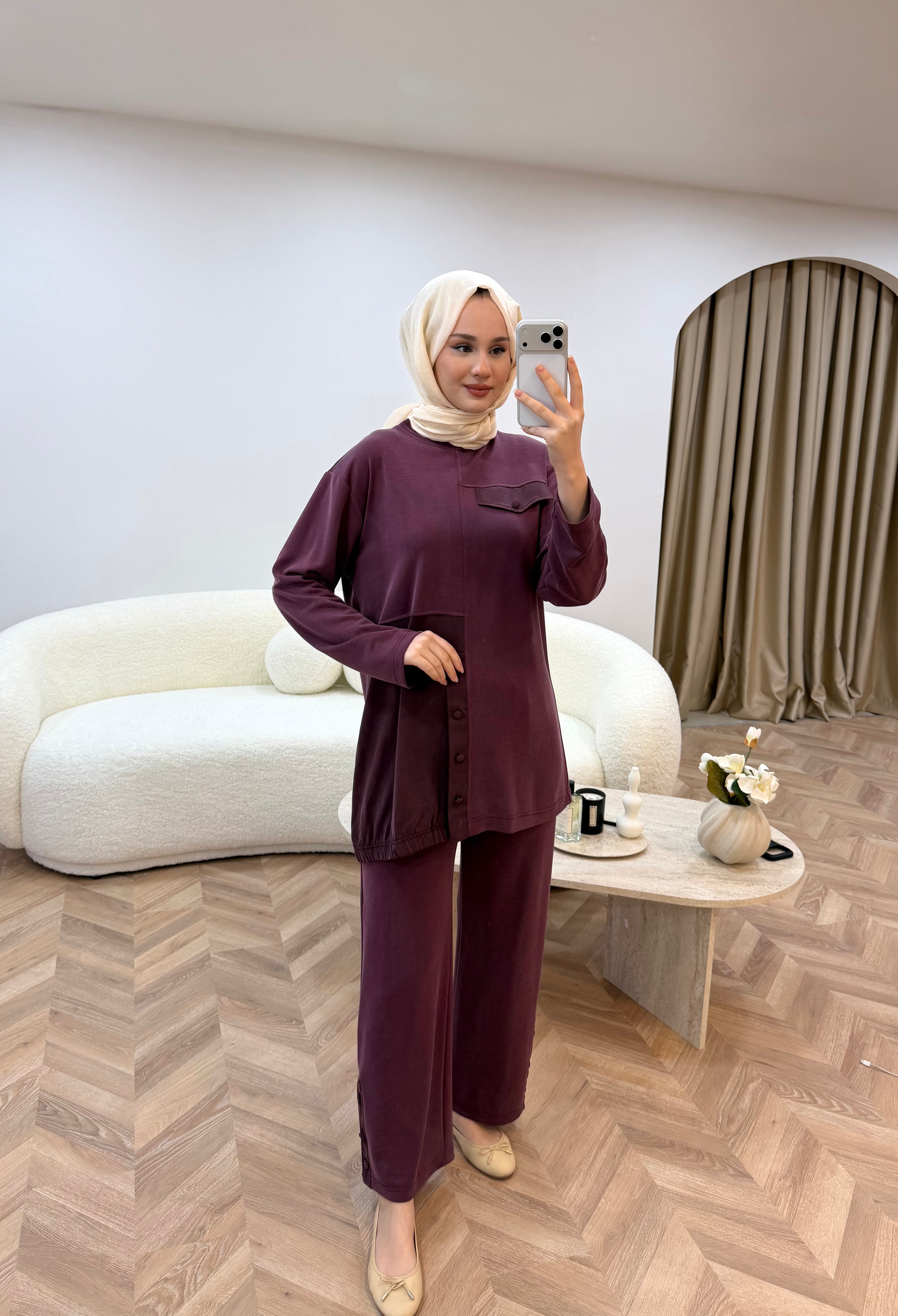 Melody Pike Takım Bordo