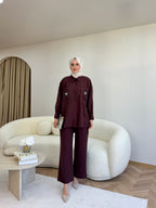 Vonia İkili Takım Bordo