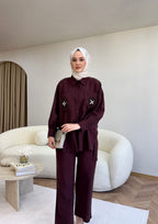 Vonia İkili Takım Bordo