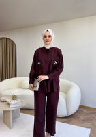 Vonia İkili Takım Bordo