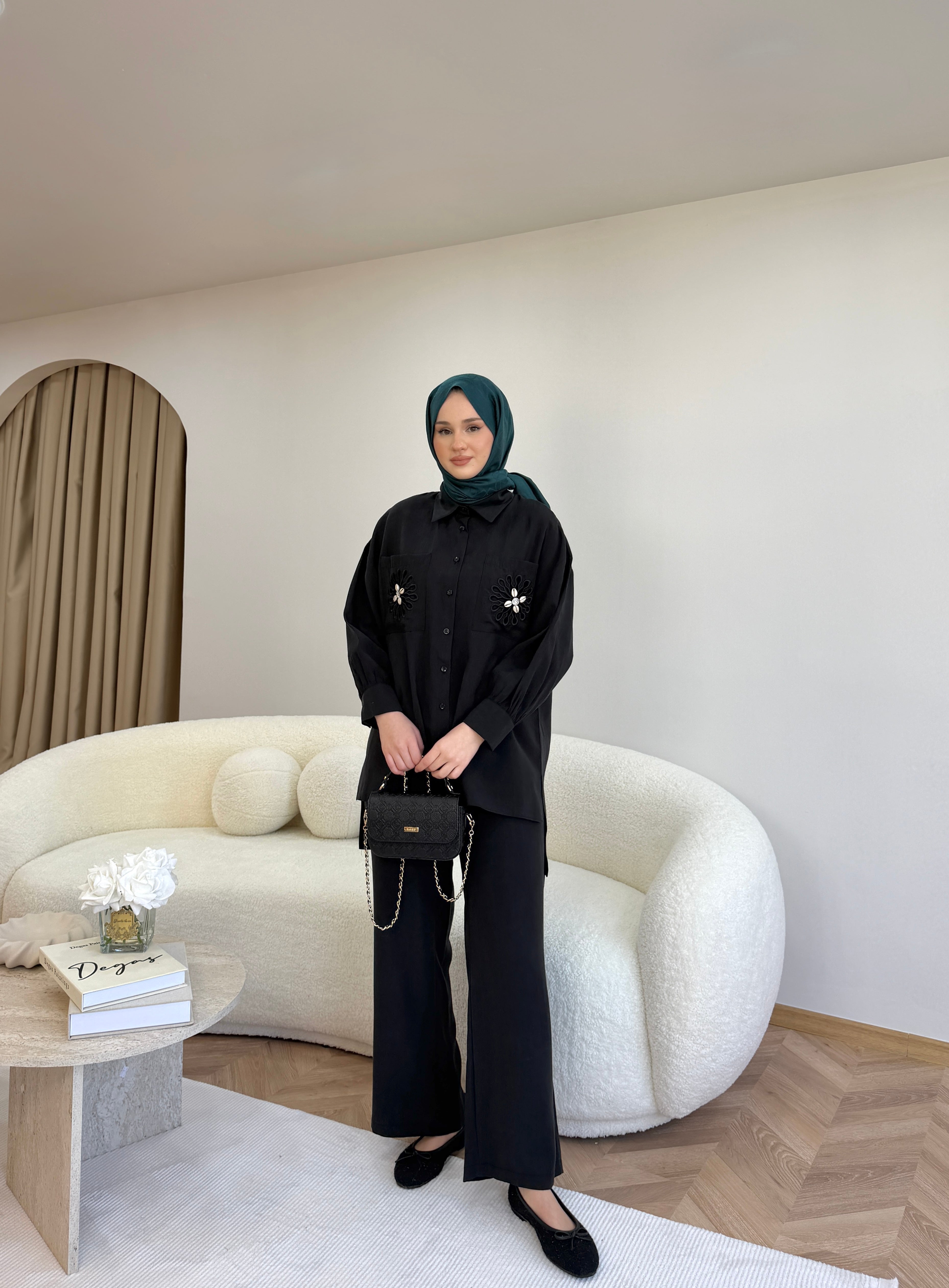 Vonia İkili Takım Siyah