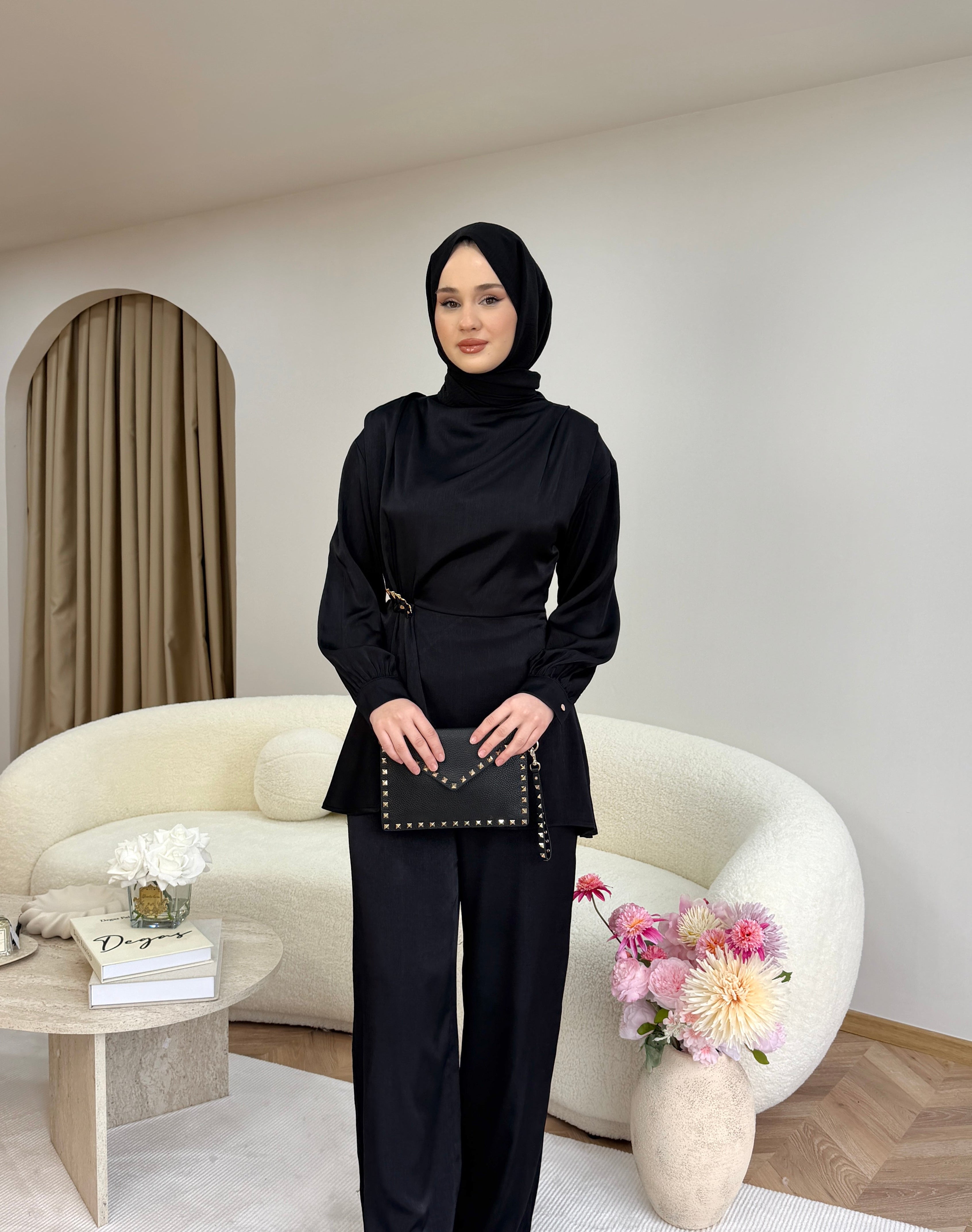 Ramin Saten Takım Siyah