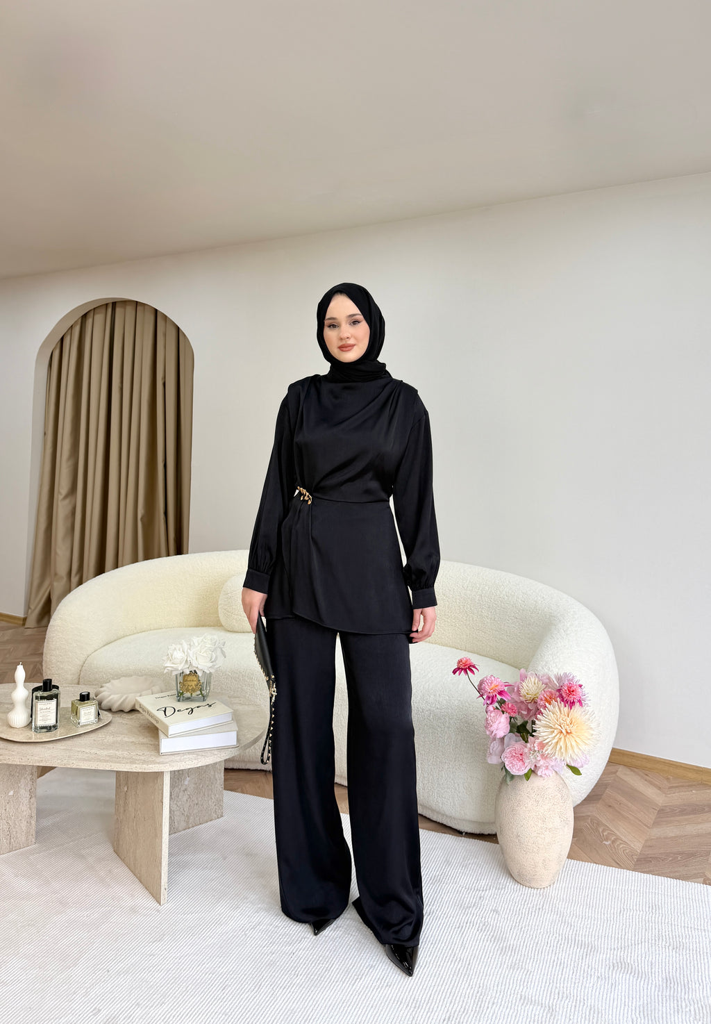 Ramin Saten Takım Siyah