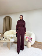 Ramin Saten Takım Bordo