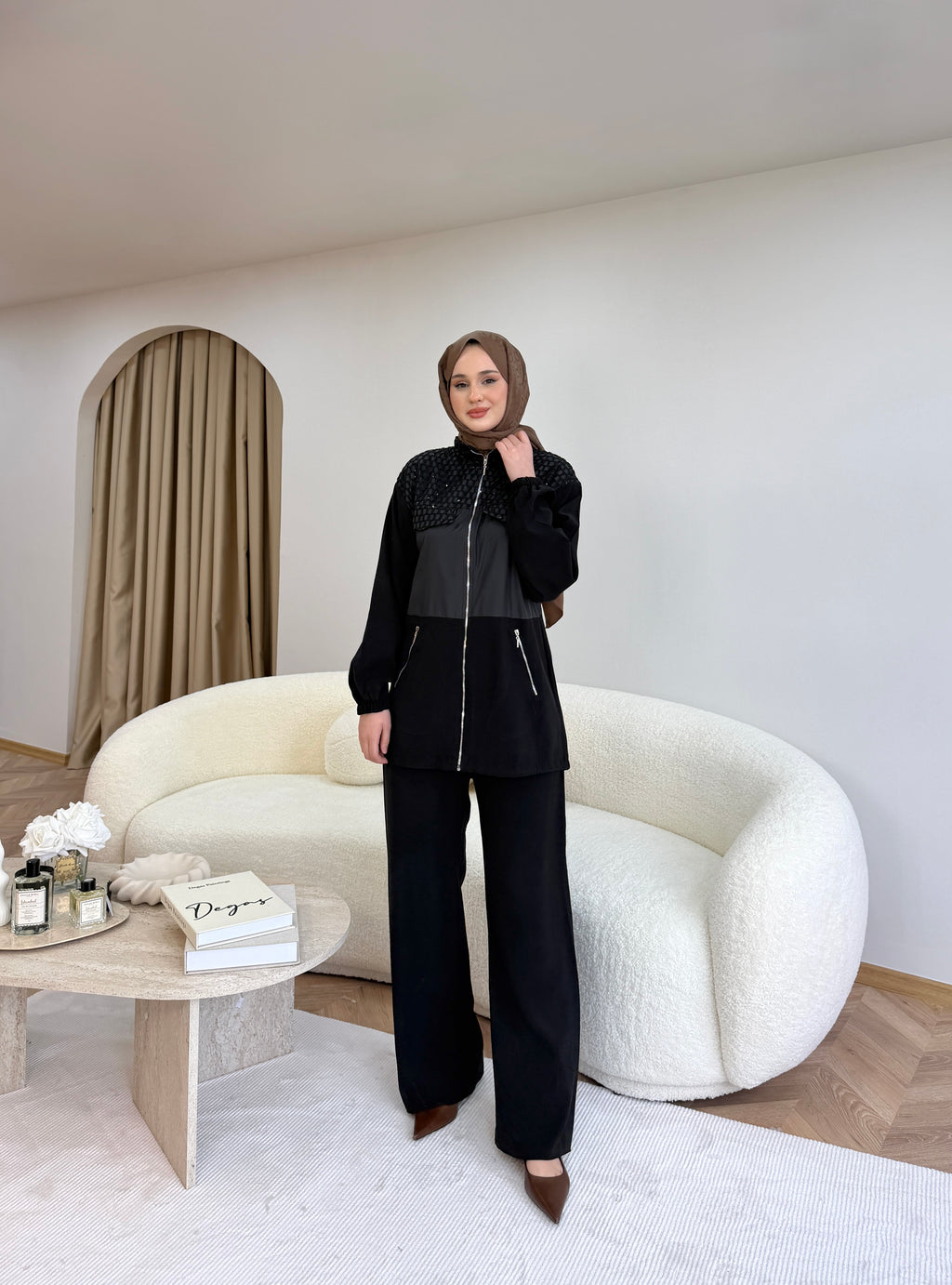 Riana Fileli Takım Siyah