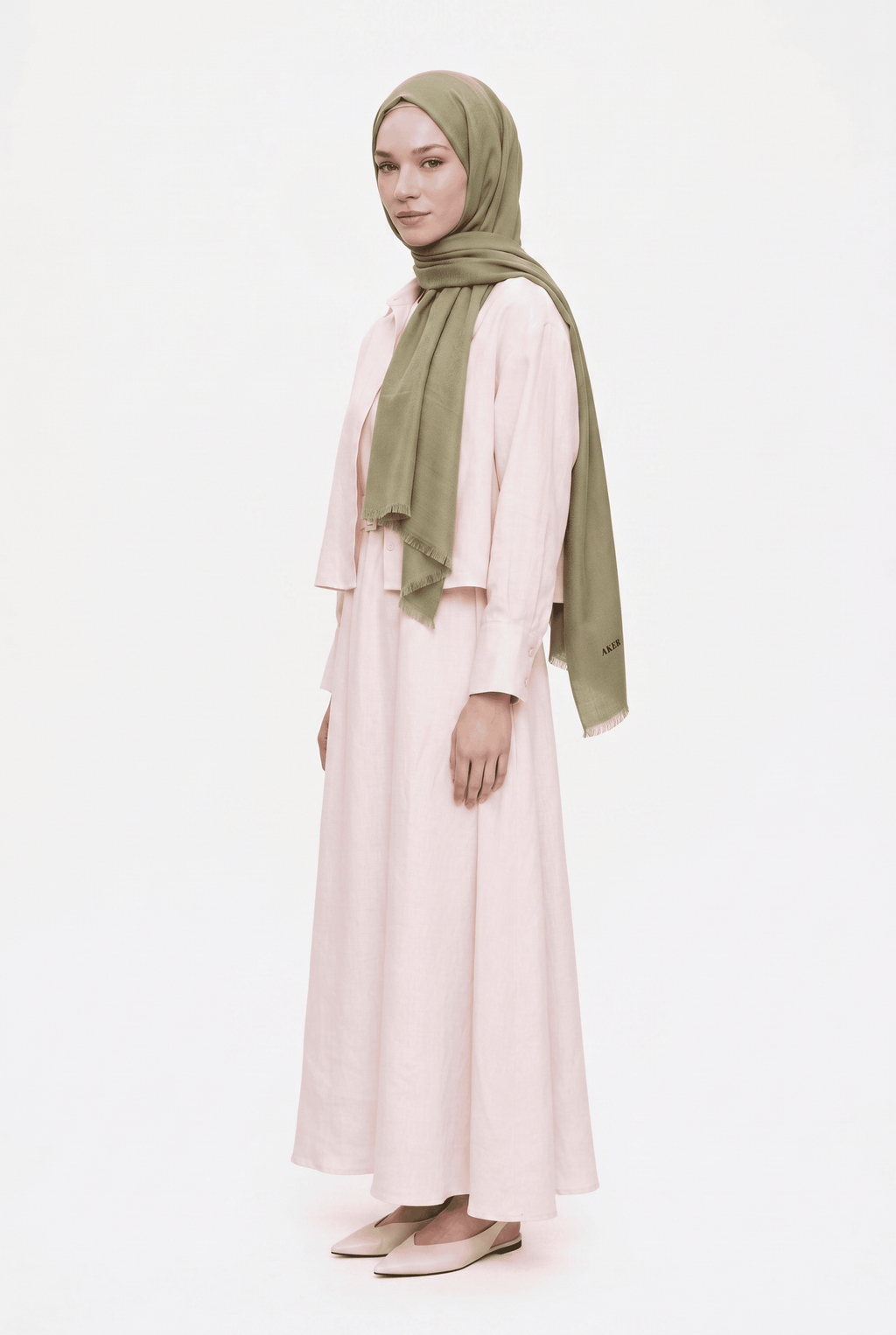 Aker 24y Cotton Şal Bej Altın