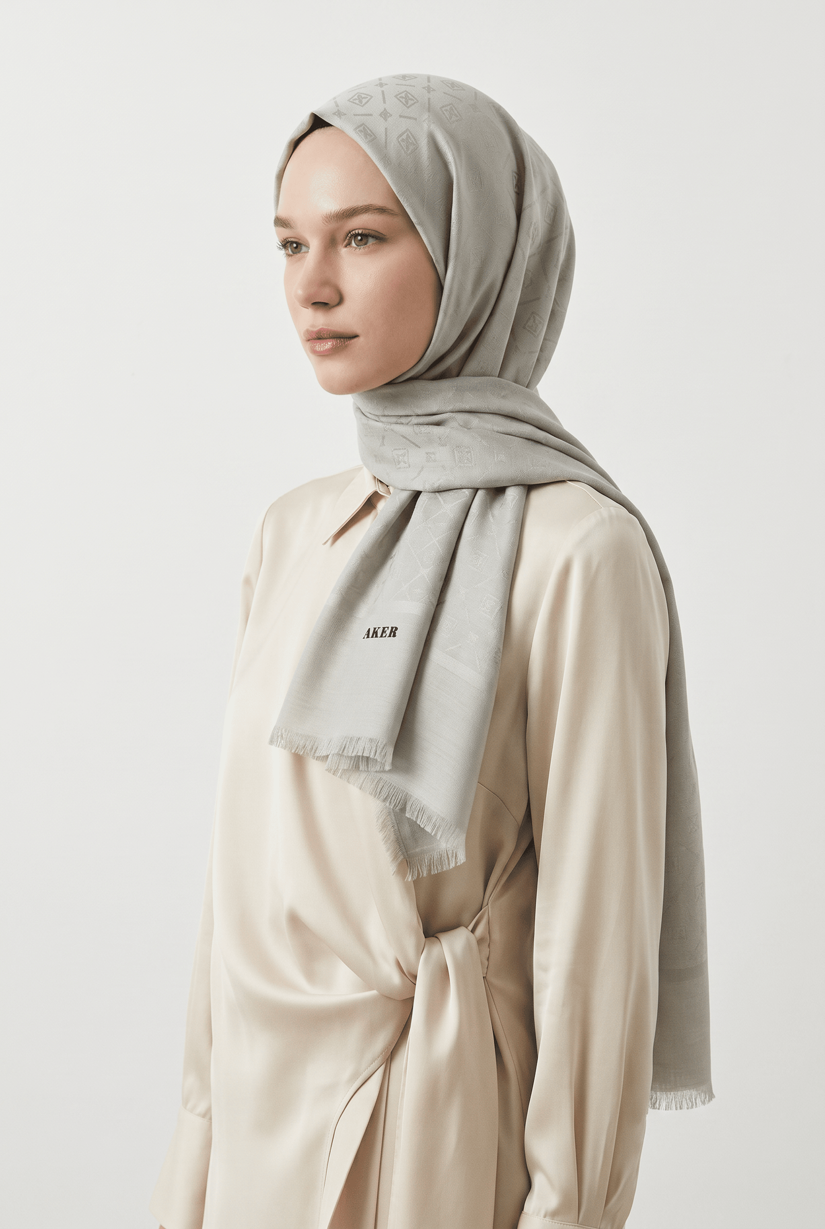 Aker 24y Cotton Şal Gri