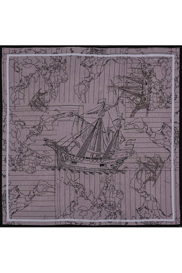 Aker Bosphorus Çift Taraflı Twill İpek Eşarp-2 Camel