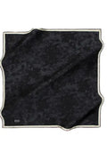 Aker  Bulut Desen İpek Eşarp- Twill Siyah