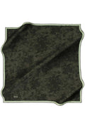 Aker  Bulut Desen İpek Eşarp- Twill Yeşil