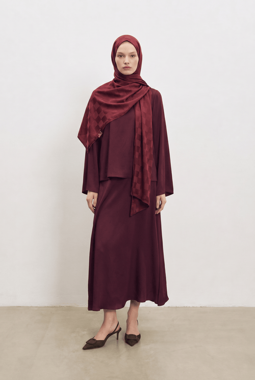 Armanda 25k Dama Jakar Şal Bordo