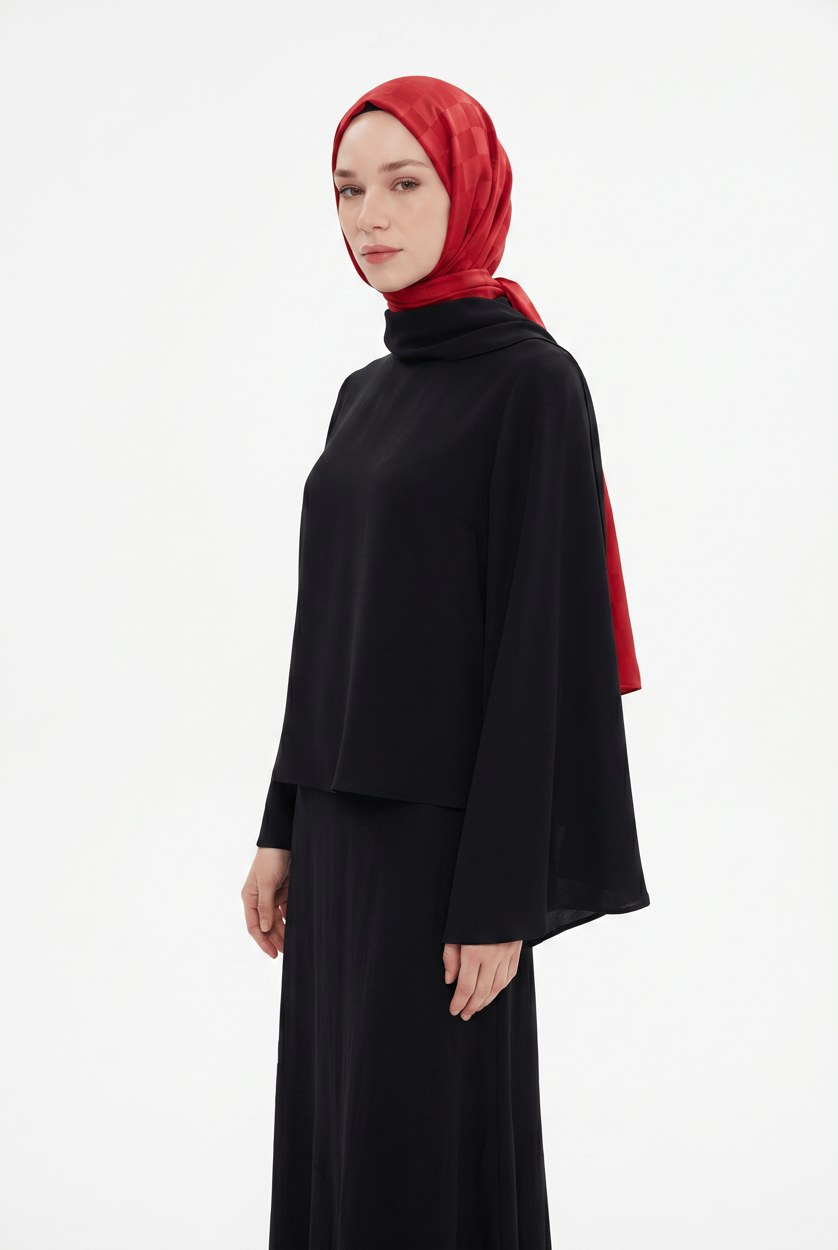 Armanda 25k Dama Jakar Şal Kırmızı