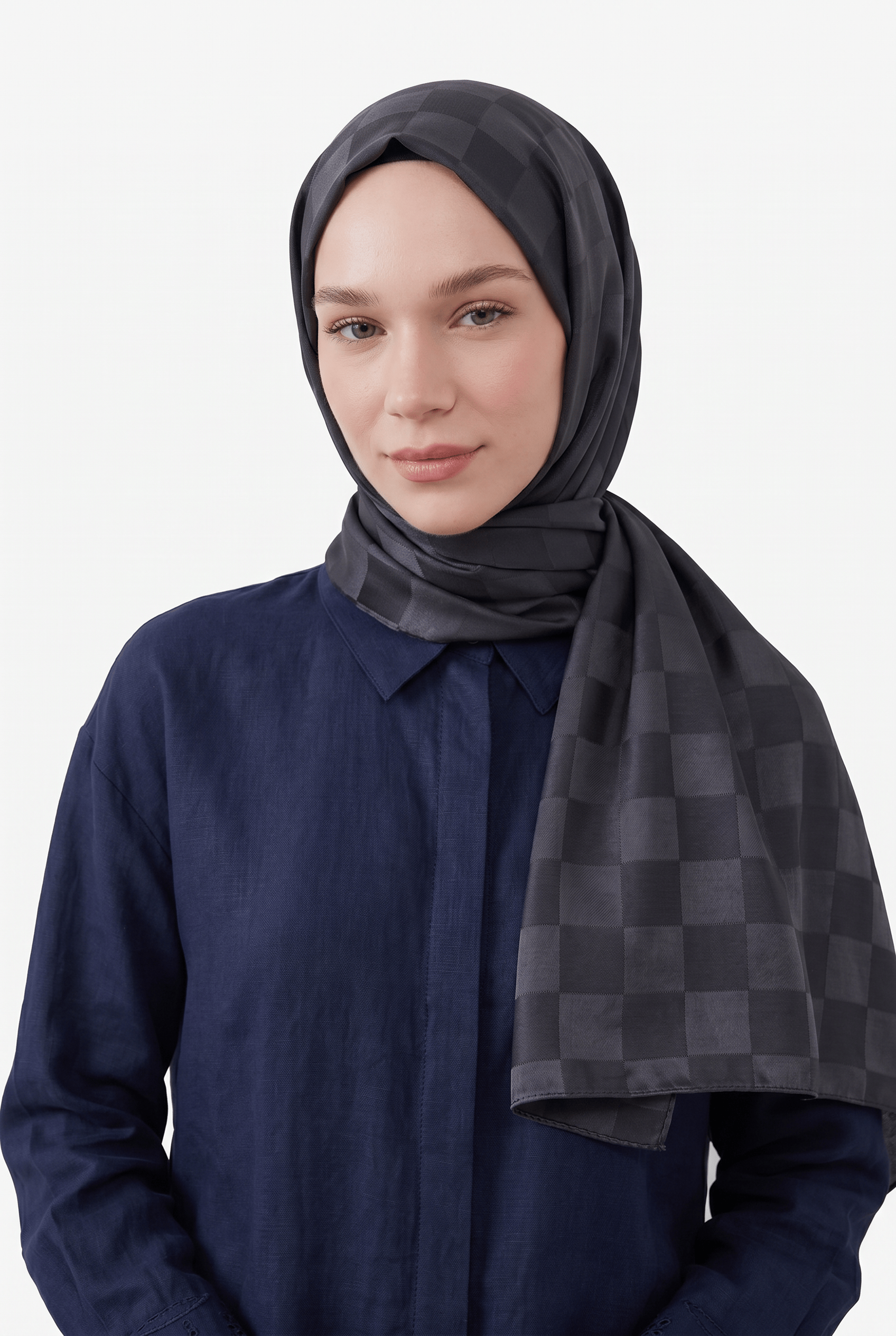 Armanda 25k Dama Jakar Şal Lacivert