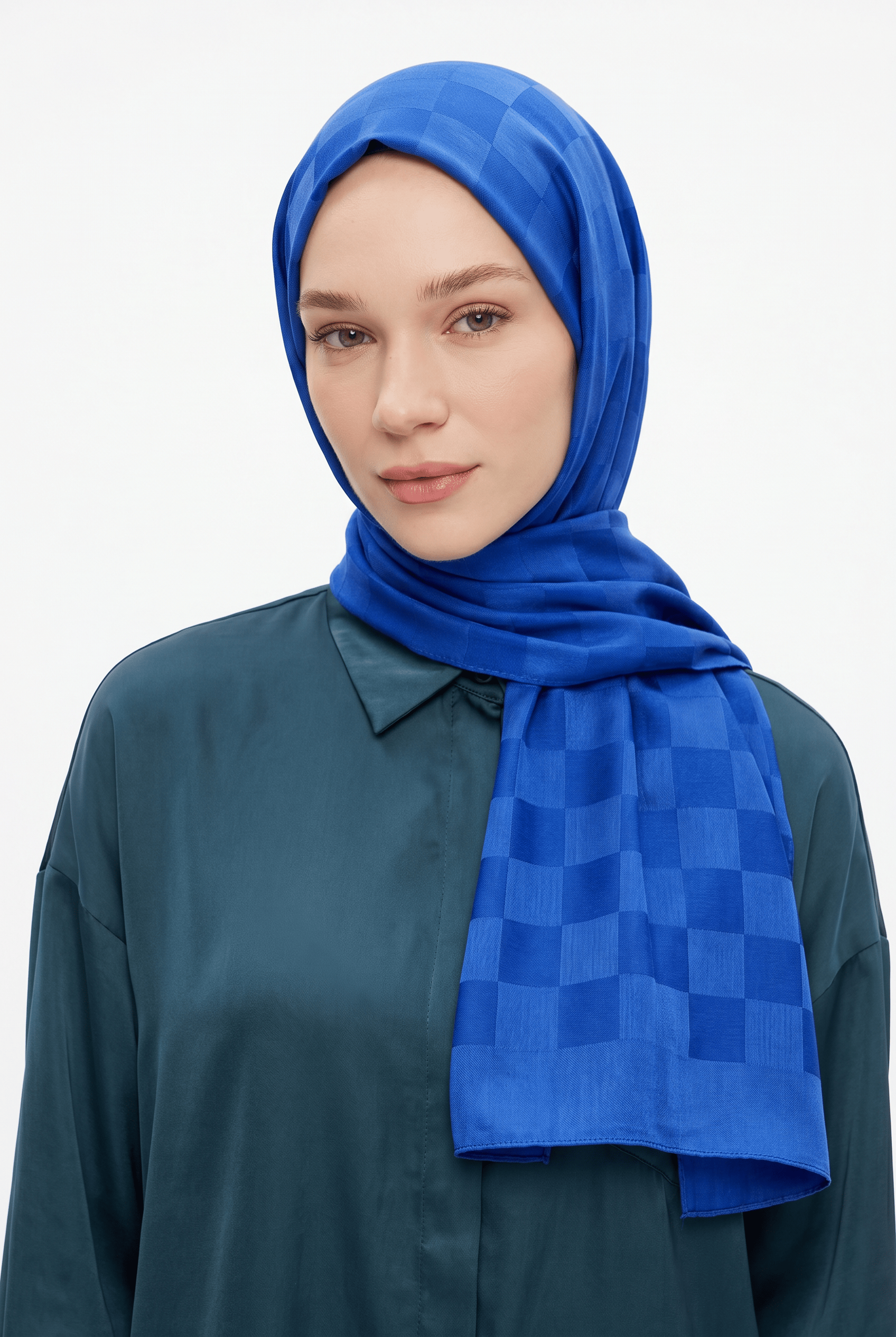 Armanda 25k Dama Jakar Şal Saks Mavisi