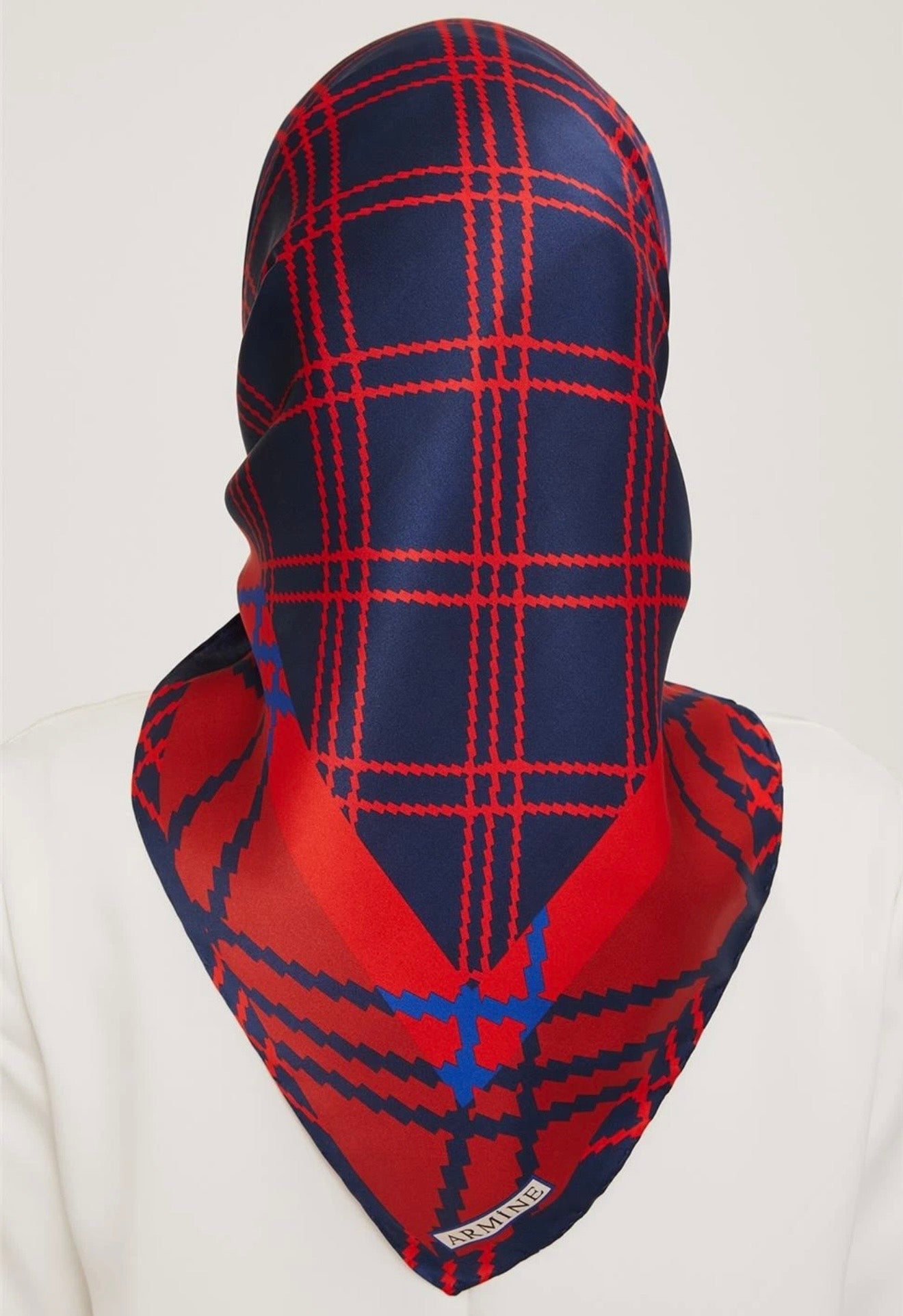 Armine 23 Kış  İpek Eşarp-1 Lacivert