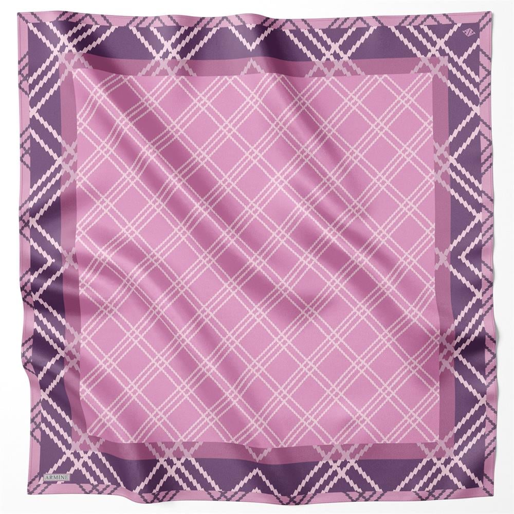 Armine 23 Kış  İpek Eşarp-1 Pembe