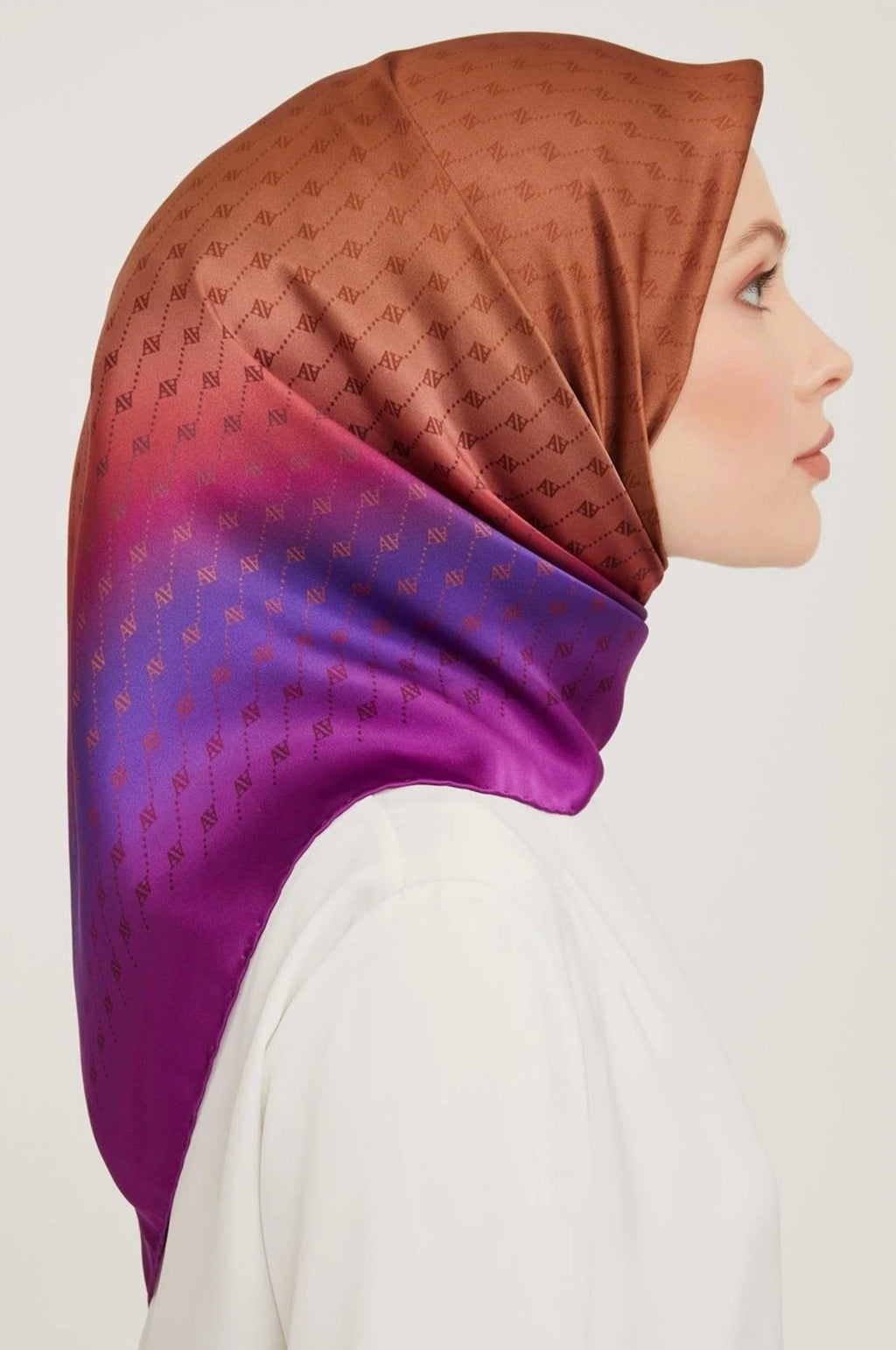 Armine 23 Kış  İpek Eşarp-11 Fuşya