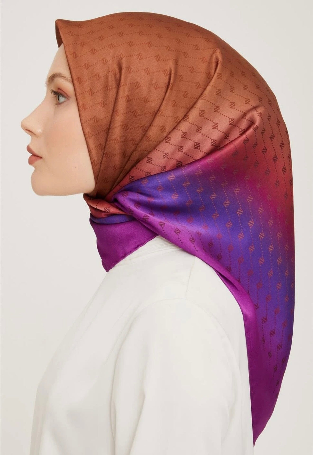 Armine 23 Kış  İpek Eşarp-11 Fuşya