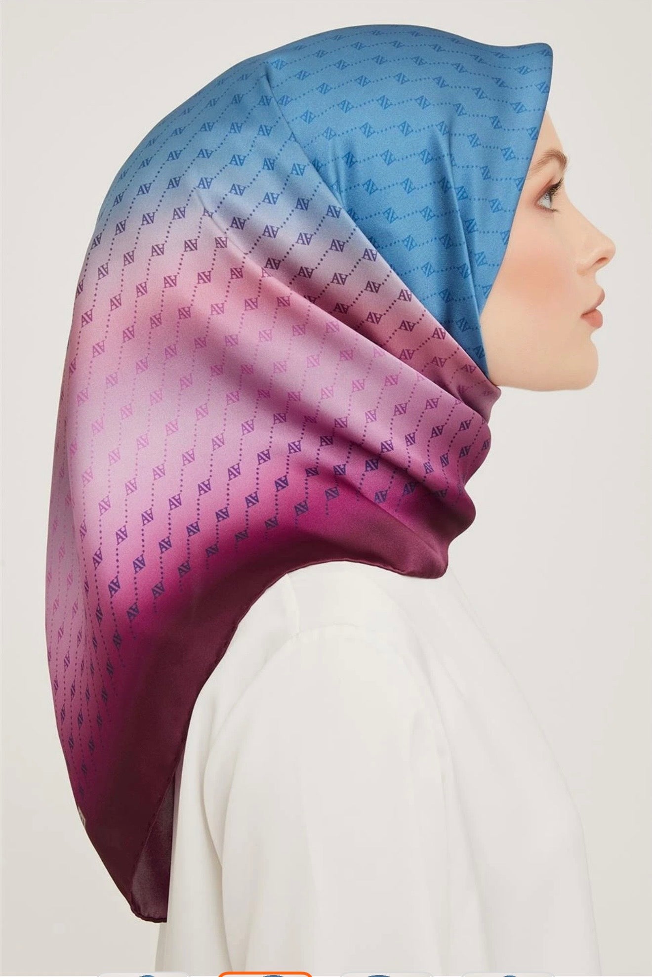 Armine 23 Kış  İpek Eşarp-11 Lila