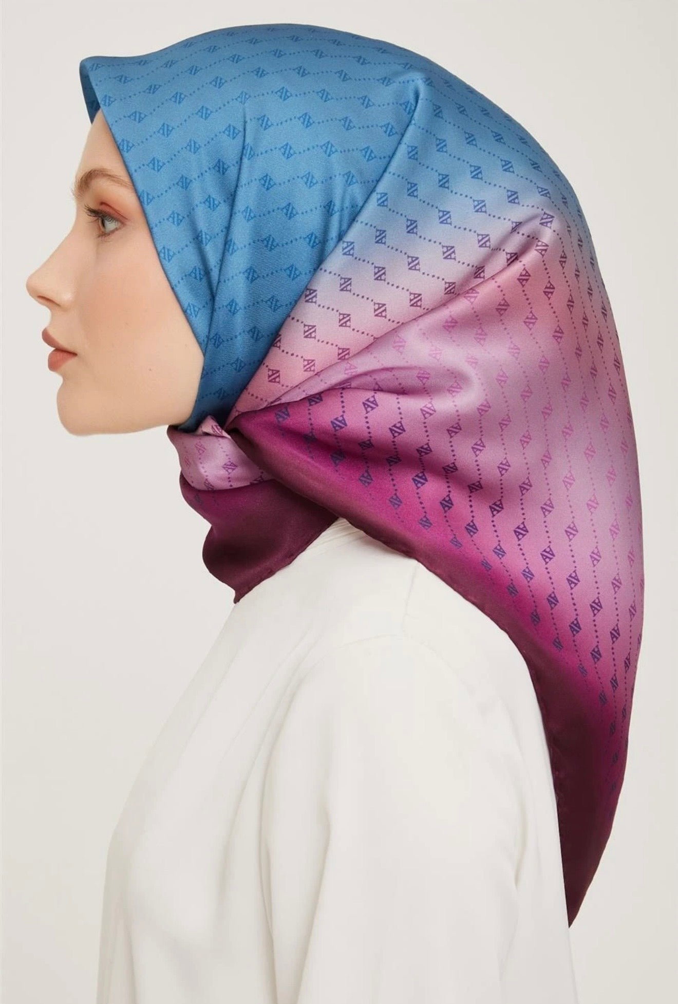 Armine 23 Kış  İpek Eşarp-11 Lila