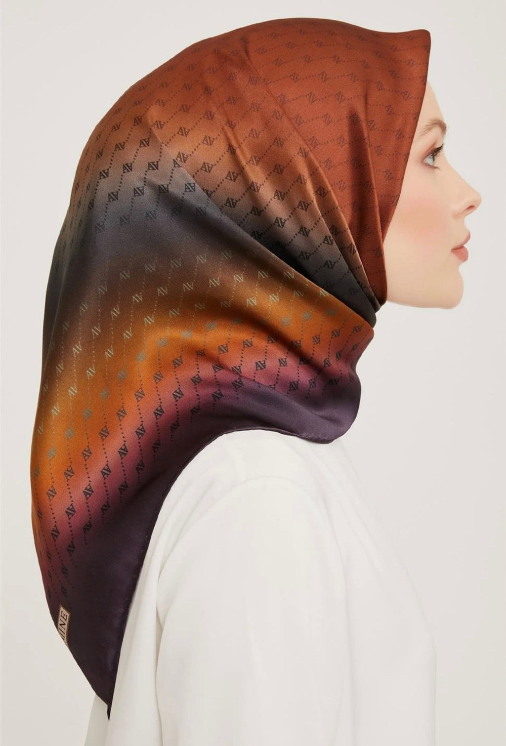 Armine 23 Kış  İpek Eşarp-11 Mor