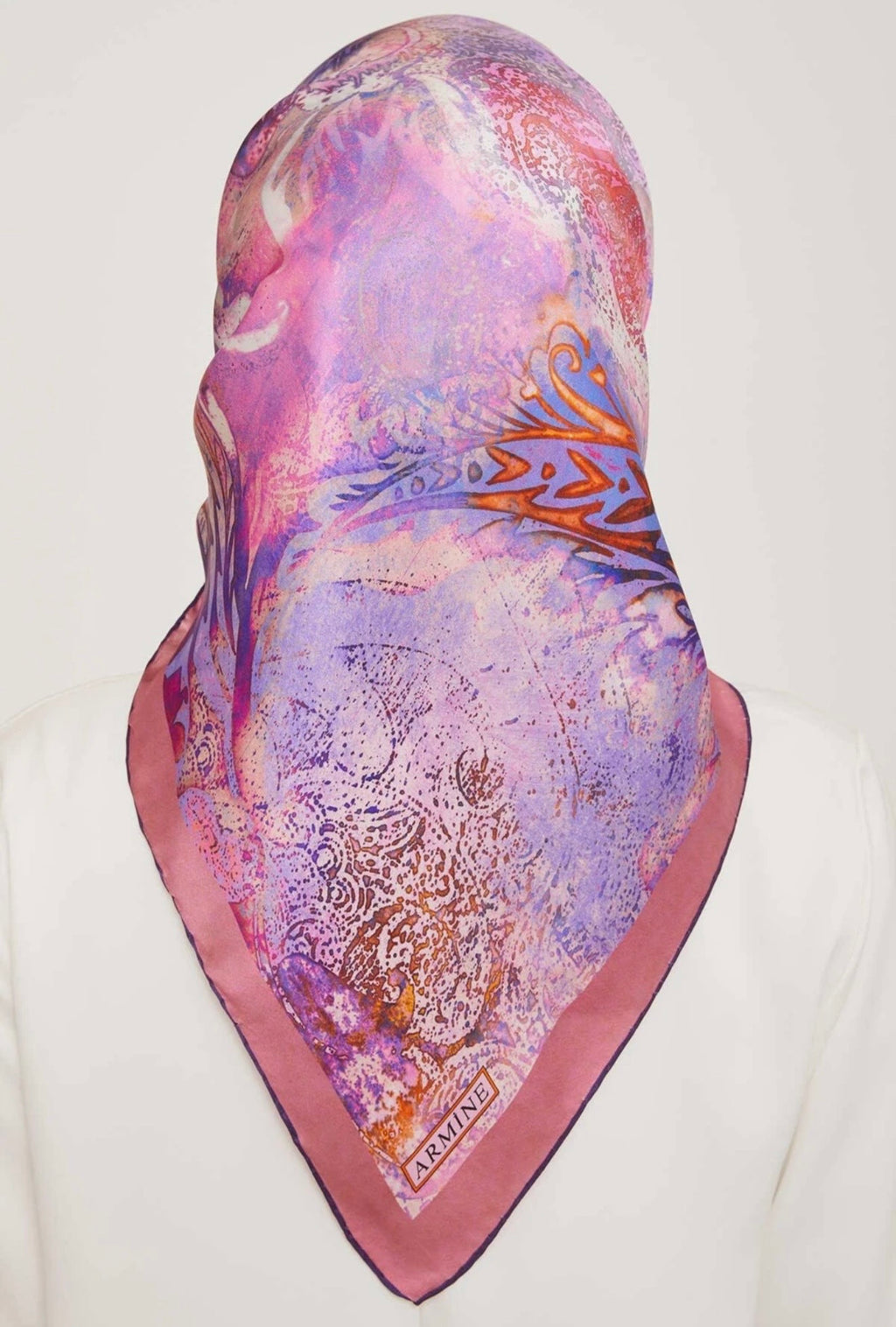 Armine 23 Kış  İpek Eşarp-21 Pembe