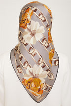 Armine 23 Kış  İpek Eşarp-3 Gri