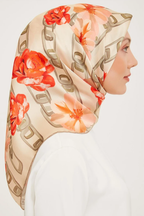 Armine 23 Kış  İpek Eşarp-3 Yeşil