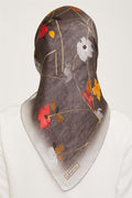 Armine 23 Winter Silk Scarf-4 Grey