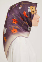 Armine 23 Kış  İpek Eşarp-4 Mor