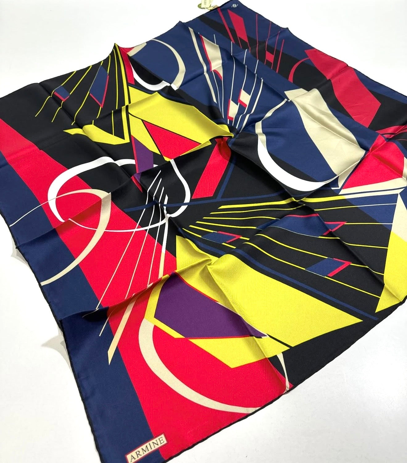 Armine 23 Kış  İpek Eşarp-5 Lacivert