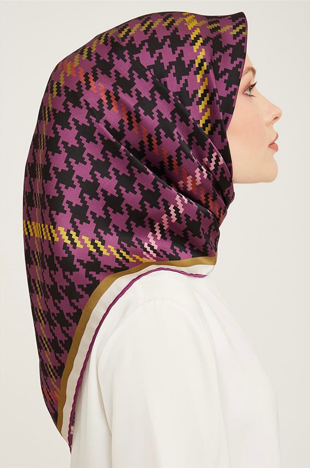 Armine 23 Kış  İpek Eşarp-6 Mor