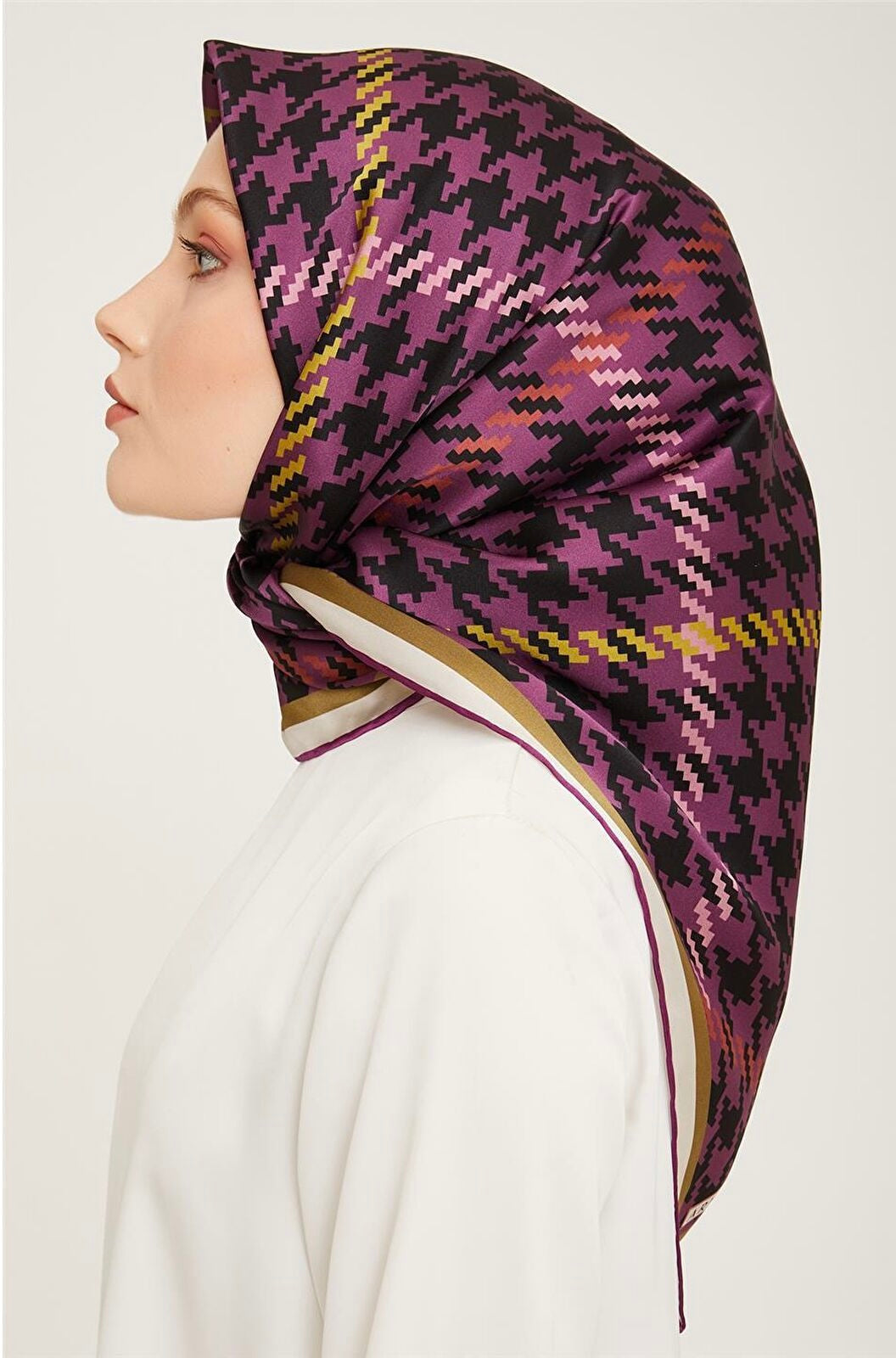 Armine 23 Kış  İpek Eşarp-6 Mor