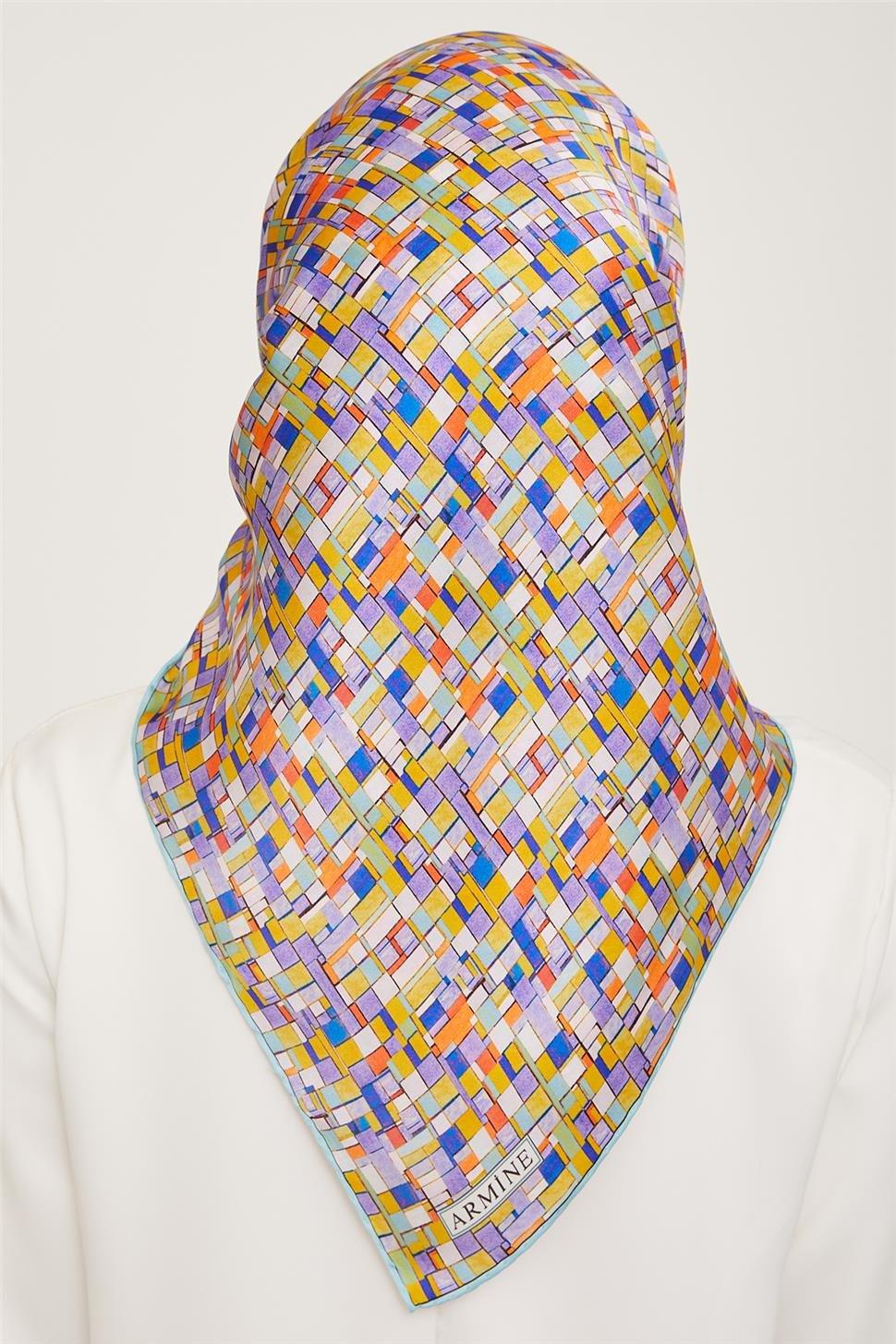 Armine 23 Kış  İpek Eşarp-7 Su Yeşili