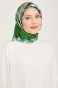 Armine 23 Kış  İpek Eşarp-8 Yeşil