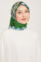 Armine 23 Kış  İpek Eşarp-8 Yeşil